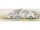 Watercolor rendering of an elegant two-story home with a connected 2-car garage at 1210 Mayfield Rd, Milton, GA 30009
