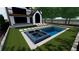 A modern in-ground pool and hot tub in a backyard with direct access to the home at 1210 Mayfield Rd, Milton, GA 30009