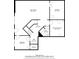 Floorplan of the basement with bedroom, bar, Gathering room, and storage at 1345 Hilltop Overlook Dr, Marietta, GA 30062