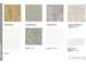 Displayed are the available materials and finishes to be used in the home at 520 Provence Gate Ln, Lawrenceville, GA 30044