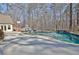 Spacious backyard features a pool, fireplace, and plenty of room for outdoor activities and entertainment at 209 Wynnward Way, Sharpsburg, GA 30277