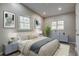 This bright bedroom features neutral walls, recessed lighting, and two windows for lots of natural light at 3680 Larkspur Ter, Decatur, GA 30032