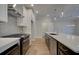 Modern kitchen with stainless appliances and white cabinets at 4525 Twinberry Dr, Powder Springs, GA 30127