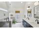 This bathroom features a double sink vanity, modern fixtures, and stylish decor for a luxurious feel at 120 Candler Oaks Ln, Decatur, GA 30030