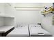 Clean laundry room with side by side washer and dryer, and plenty of storage at 120 Candler Oaks Ln, Decatur, GA 30030