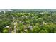 Serene aerial view of a neighborhood with mature trees and homes with backyard pools at 1740 Doncaster Ne Dr, Atlanta, GA 30309