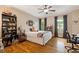 Bedroom with hardwood floors, good natural light, and tastefully decorated at 1740 Doncaster Ne Dr, Atlanta, GA 30309