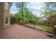Wide wooden deck overlooking backyard at 1740 Doncaster Ne Dr, Atlanta, GA 30309