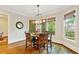 Cozy dining area featuring a wood table and windows with tree views at 1740 Doncaster Ne Dr, Atlanta, GA 30309