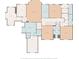 Detailed floor plan of the home's upper level including bedrooms, bathrooms, office, and walk-in closets at 1740 Doncaster Ne Dr, Atlanta, GA 30309
