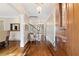Inviting foyer with hardwood floors, staircase, and elegant details, creating a warm and welcoming entrance at 1740 Doncaster Ne Dr, Atlanta, GA 30309