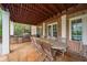 Cozy outdoor dining area with grill and stone accents at 1740 Doncaster Ne Dr, Atlanta, GA 30309