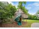 Fun backyard treehouse with slide at 1740 Doncaster Ne Dr, Atlanta, GA 30309