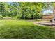 Lush green backyard featuring well-maintained lawn and fire pit at 339 Diane Se Dr, Smyrna, GA 30082