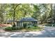 An exterior view of the Cross Creek guard house surrounded by lush landscaping at 143 Lablanc Nw Way, Atlanta, GA 30327
