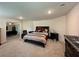 Expansive main bedroom with adjoining seating area and neutral carpeting at 3531 Lilly Brook Dr, Loganville, GA 30052