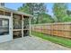 The fenced-in backyard includes a covered porch and manicured lawn at 6468 Pierless Ave, Sugar Hill, GA 30518