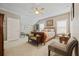 Relaxing bedroom with ceiling fan and comfortable seating at 170 Oakleigh Manor Dr, Fayetteville, GA 30215