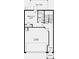 First floorplan features a bedroom, bathroom, foyer, porch and garage with optional patio at 518 Provence Gate Ln, Lawrenceville, GA 30044