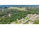 Aerial view of wooded homesite surrounded by dense greenery and lush landscaping at 125 Registry Ln, Canton, GA 30115