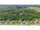 Aerial view of several homesites surrounded by green spaces, tree coverage, and lush landscaping at 125 Registry Ln, Canton, GA 30115