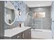 Modern bathroom features a sleek vanity, a luxurious bathtub, and stylish fixtures at 228 Mount Vernon Dr, Decatur, GA 30030
