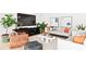 Bright living room boasts modern decor, a large screen TV, and comfortable seating at 228 Mount Vernon Dr, Decatur, GA 30030