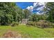 Large backyard with grass and mature trees provides a secluded and private outdoor space at 315 Renae, Marietta, GA 30060