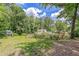 Enjoy the serene backyard with lush greenery, privacy fence, and charming garden beds; nature's retreat at 315 Renae, Marietta, GA 30060