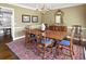 Formal dining room with chandelier, decorative rug and elegant furnishing for hosting friends and Gathering at 4314 Woodhaven Se Way, Smyrna, GA 30082