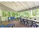Enjoy the outdoors in the expansive screened porch with vaulted ceiling, dining area and comfortable seating at 4314 Woodhaven Se Way, Smyrna, GA 30082