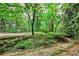 Serene backyard with a stone pathway, lush greenery, and wooded views at 50 Rumson Ne Way, Atlanta, GA 30305