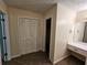 Bedroom area with closet and desk at 417 Ohern Ct, Stone Mountain, GA 30088