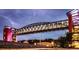 Striking downtown pedestrian bridge with decorative metalwork and brick pillars, showcasing urban charm at 129 Silvercrest Dr, Acworth, GA 30101