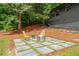 Backyard with patio and chairs, perfect for enjoying the outdoors at 4206 Lake Laurel Se Dr, Smyrna, GA 30082