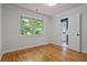 Bright bedroom with hardwood floors and attached bathroom at 4206 Lake Laurel Se Dr, Smyrna, GA 30082