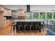 Large kitchen island features stainless steel appliances, stone countertop, eat in kitchen at 4206 Lake Laurel Se Dr, Smyrna, GA 30082