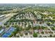 Expansive aerial view showcasing the neighborhood's layout, mature trees, and nearby amenities at 3880 Lake Lanier Dr, Duluth, GA 30097