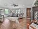 Bright living room with hardwood floors and a cozy seating area at 2660 Birch Se St, Smyrna, GA 30080