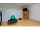 Finished basement with exercise equipment, including a trampoline and exercise ball at 2249 Hill Creek Way, Marietta, GA 30062