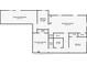 Basement floor plan featuring finished and unfinished spaces, storage, and stairs at 2249 Hill Creek Way, Marietta, GA 30062