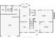Detailed floor plan showing layout of the first floor, including kitchen, living room, and garage at 2249 Hill Creek Way, Marietta, GA 30062