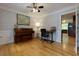 Stylish home office with hardwood floors, crown molding, and lots of natural light at 2249 Hill Creek Way, Marietta, GA 30062
