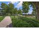Scenic park view with walking paths, benches, and lush greenery, offering a tranquil outdoor experience at 214 Bluestone Dr, Woodstock, GA 30188