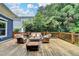Inviting outdoor deck with stylish wicker furniture, perfect for relaxing and entertaining at 799 Monroe Ne Dr, Atlanta, GA 30308