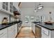 This kitchen features white cabinets, stainless steel appliances, and dark stone countertops at 799 Monroe Ne Dr, Atlanta, GA 30308