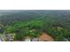 A bird's eye view of a lush forest and some nearby residences at 1525 Tapestry Rdg, Lawrenceville, GA 30045
