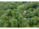 Aerial view shows house nestled among the trees at 164 Ridley Cir, Decatur, GA 30030