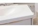 Close-up of bathroom vanity with white countertop and sink at 2607 Jefferson Ter, Atlanta, GA 30344