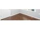 Bedroom with hardwood floors, gray walls, window and trim at 2607 Jefferson Ter, Atlanta, GA 30344